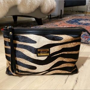 Cavalcanti Tiger Print Leather Wristlet